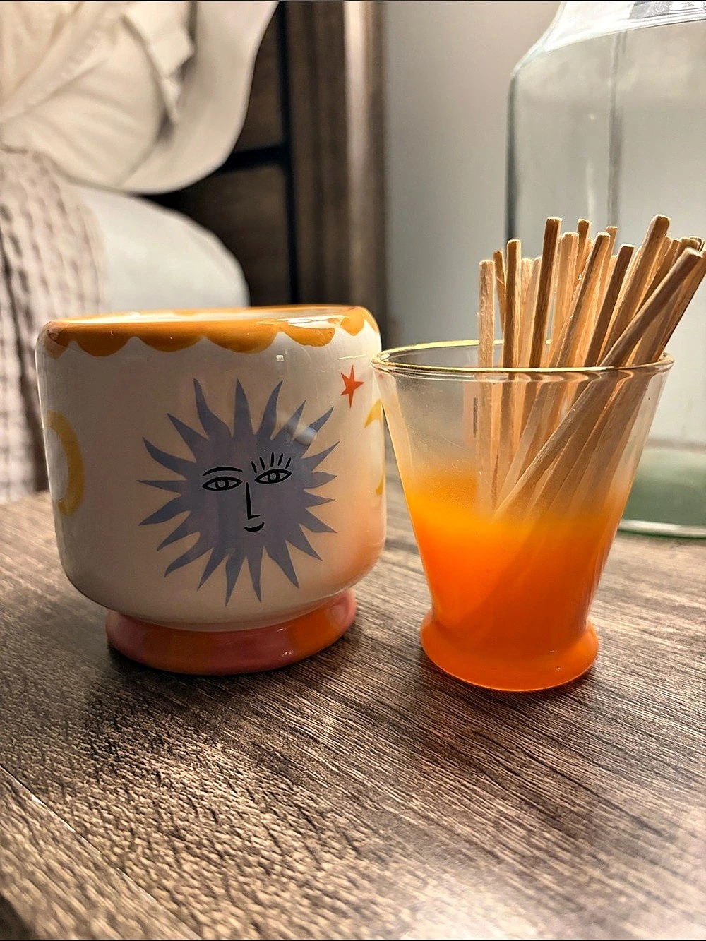 Paddywax Sun Wax Candle Hand-Painted Orange Blossom Candle Set NWT